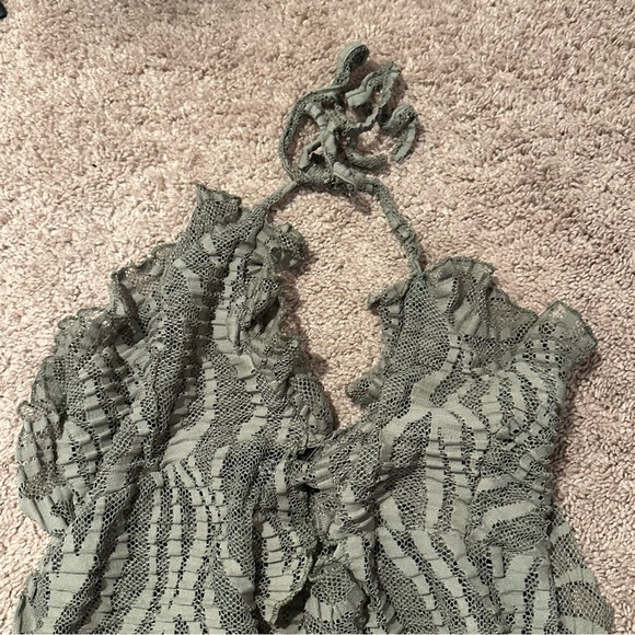 LIKE NEW Ego Green Asymmetrical Halter Top - Picture 4 of 6